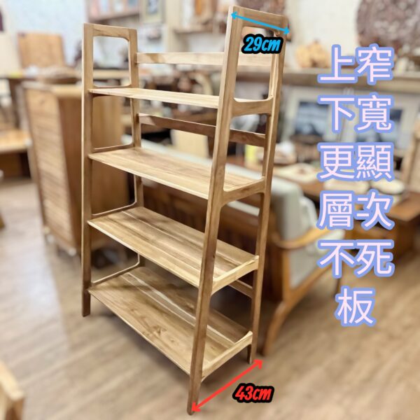 柚木層架/隔間櫃/實木層架/書架/置物櫃/收納層架：圖片 3