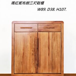 實木鞋櫃產品照片